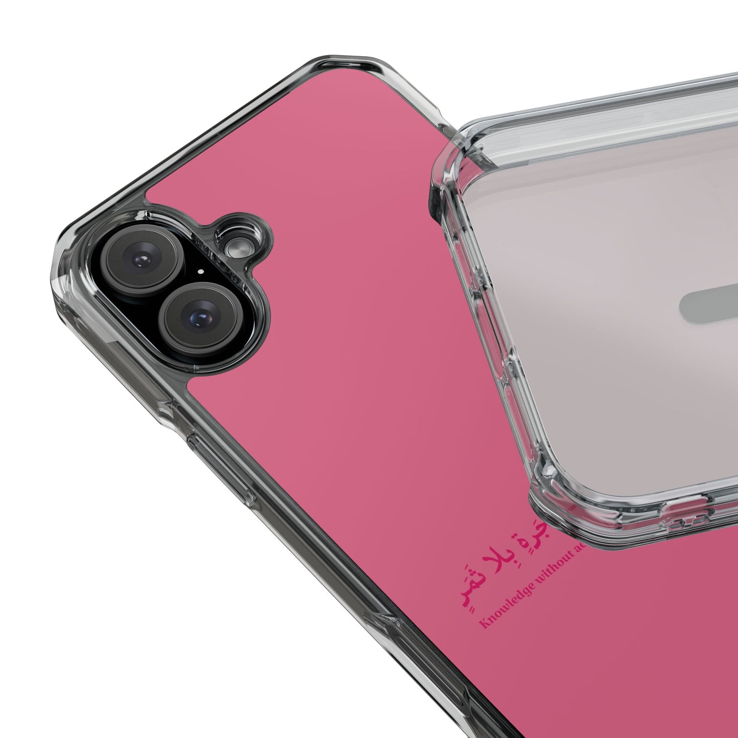 Pink Clear Magnetic Impact Case — "Knowledge without action is like a tree without fruit"