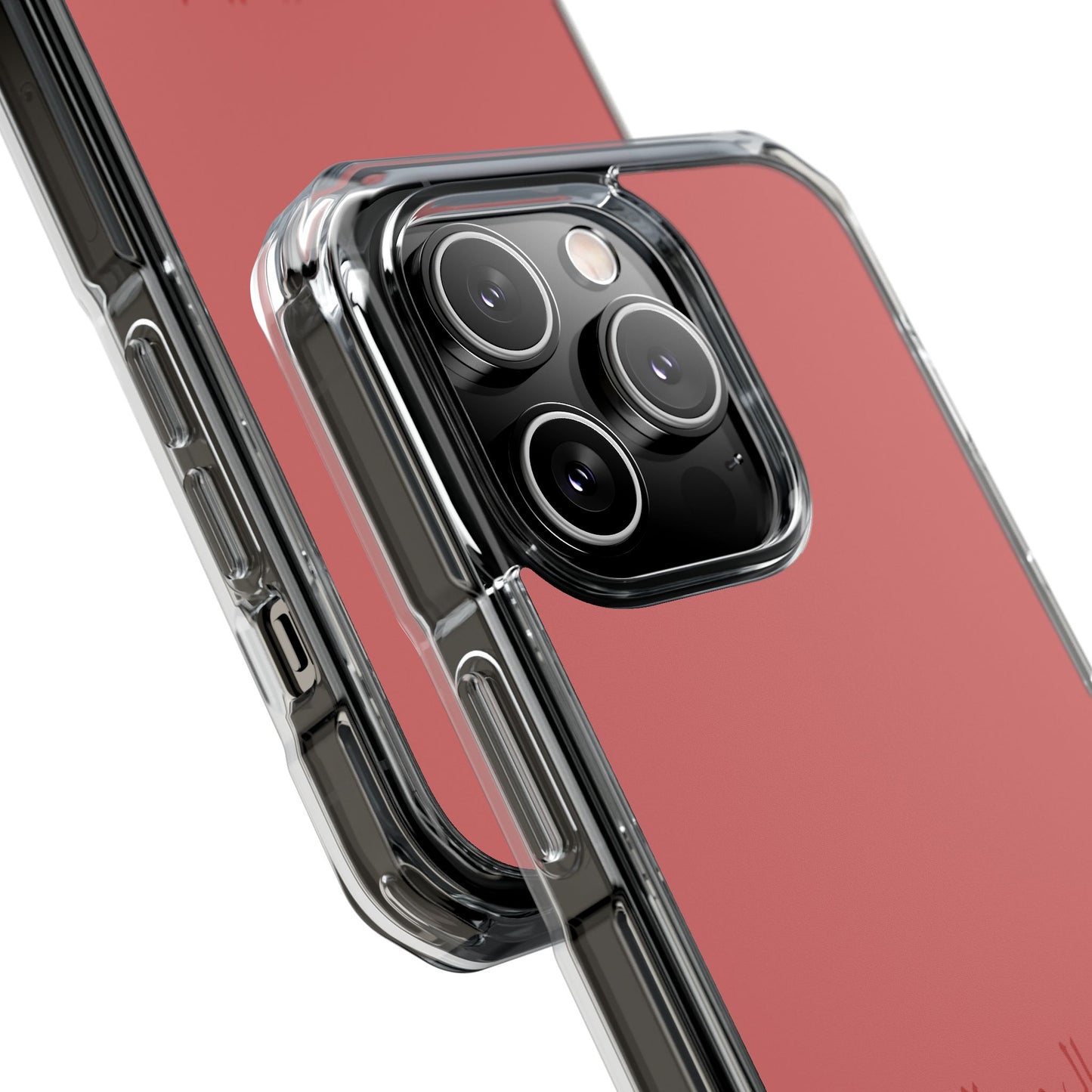 Salmon  Clear Magnetic Impact Case — "Nothing stays the same forever"