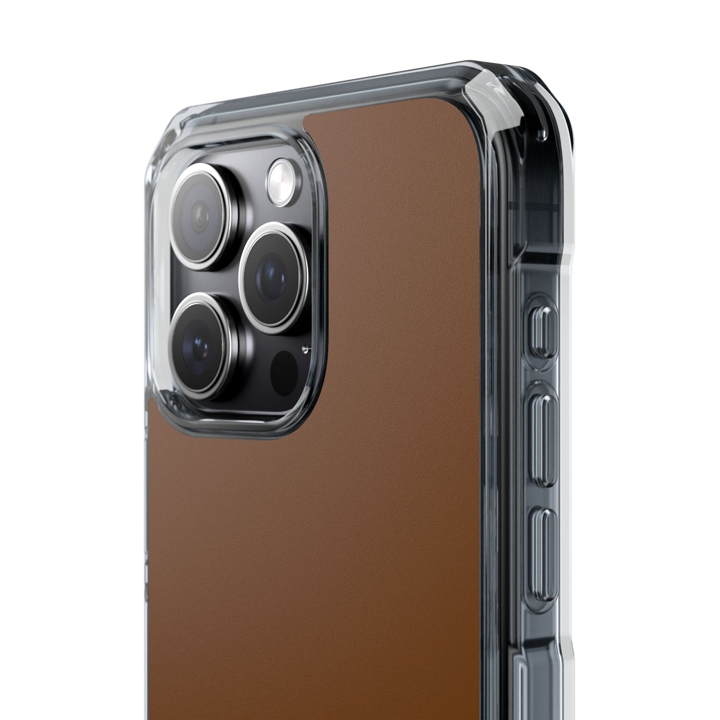 Brown  Clear Magnetic Impact Case — "Nothing stays the same forever"