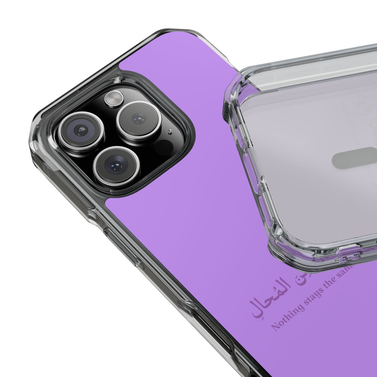 Lavender  Clear Magnetic Impact Case — "Nothing stays the same forever"