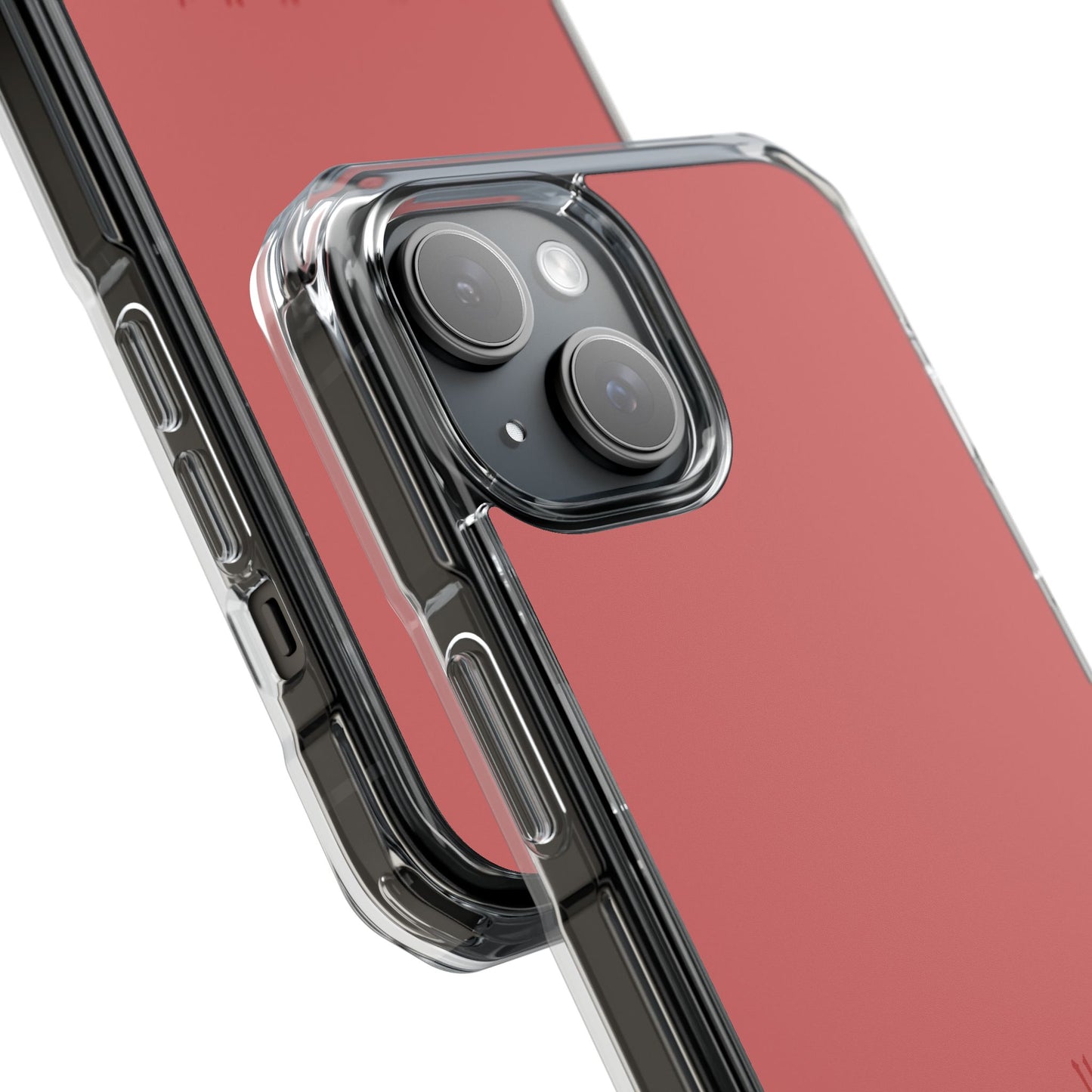 Salmon  Clear Magnetic Impact Case — "Nothing stays the same forever"