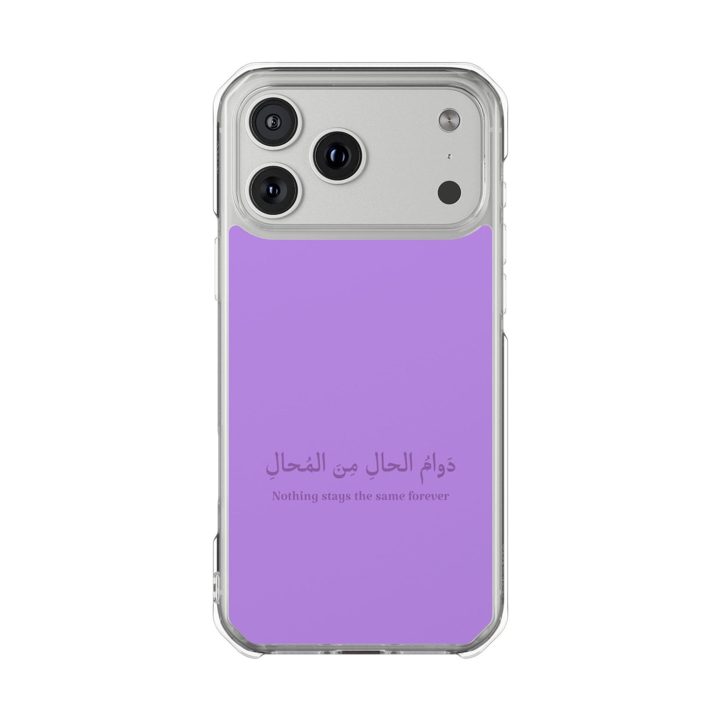 Lavender  Clear Magnetic Impact Case — "Nothing stays the same forever"
