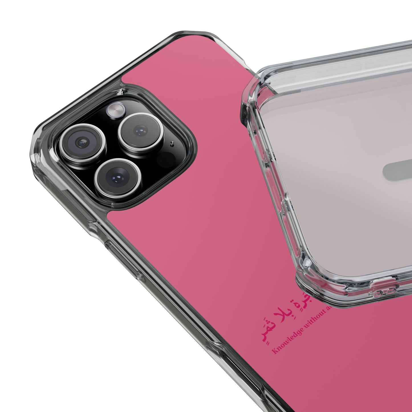 Pink Clear Magnetic Impact Case — "Knowledge without action is like a tree without fruit"