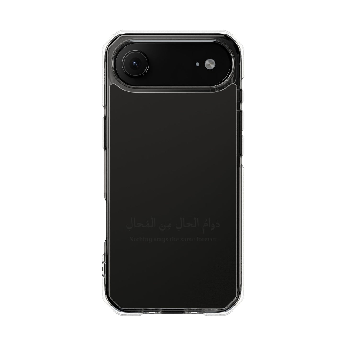 Black Clear Magnetic Impact Case — "Nothing stays the same forever"