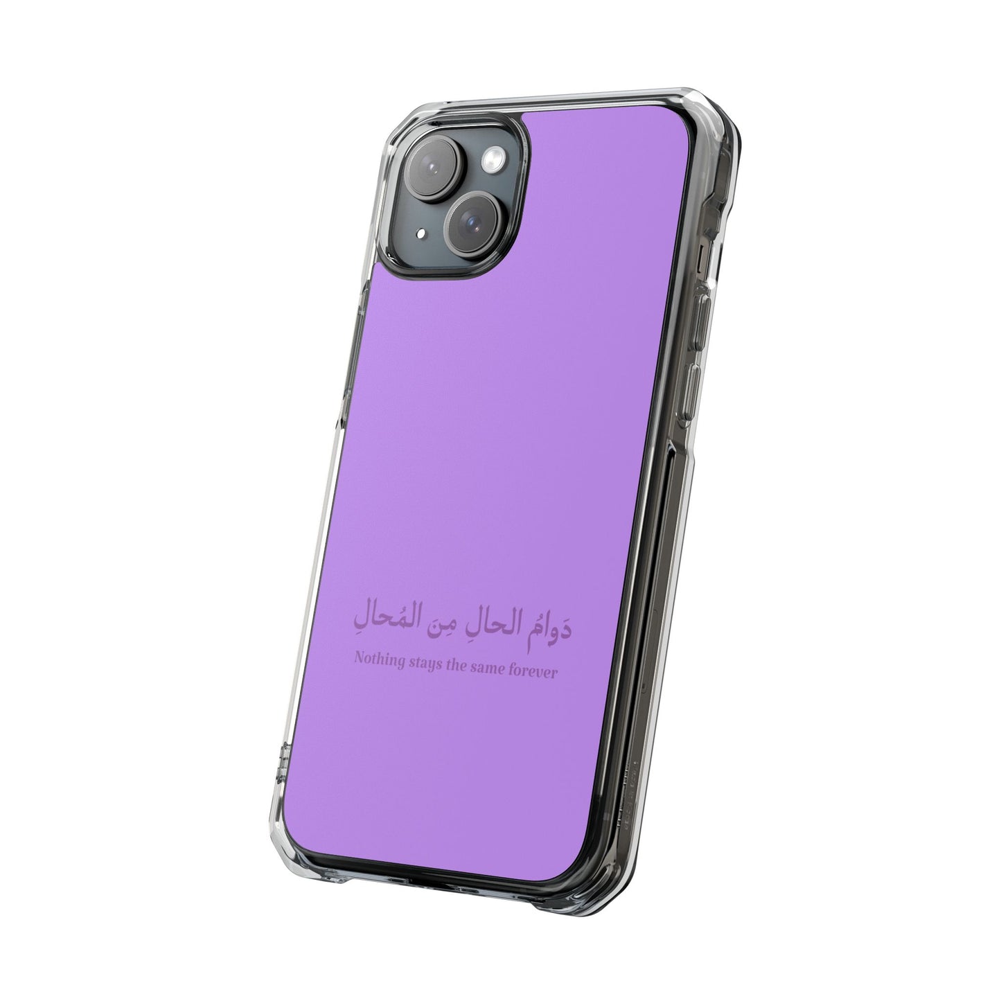 Lavender  Clear Magnetic Impact Case — "Nothing stays the same forever"