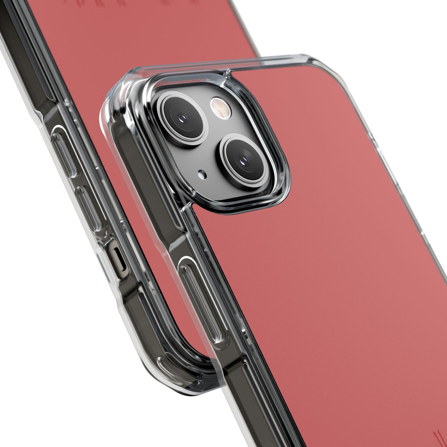 Salmon  Clear Magnetic Impact Case — "Nothing stays the same forever"