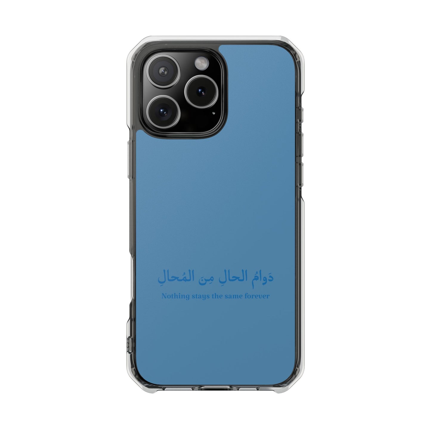 Babyblue  Clear Magnetic Impact Case — "Nothing stays the same forever"