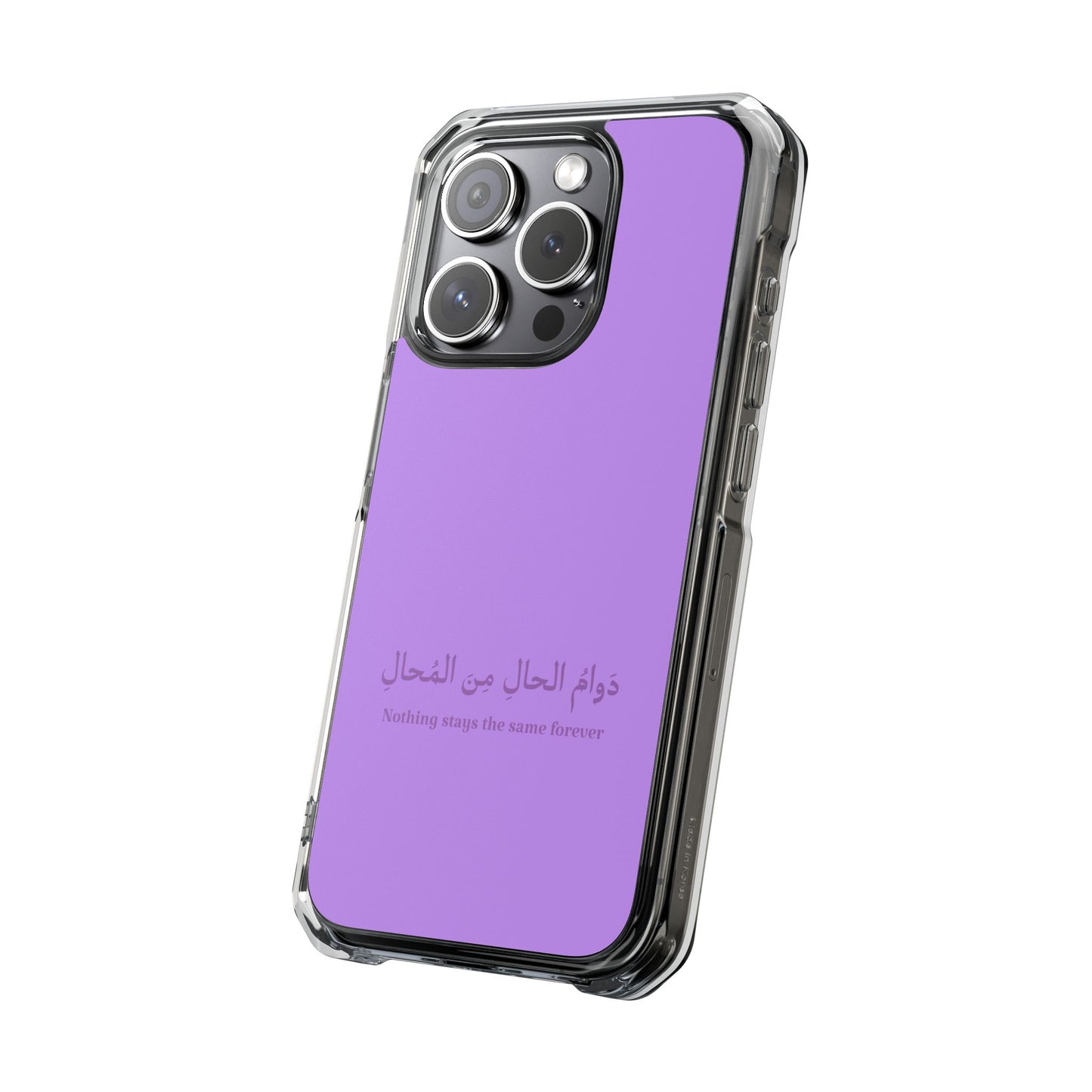 Lavender  Clear Magnetic Impact Case — "Nothing stays the same forever"