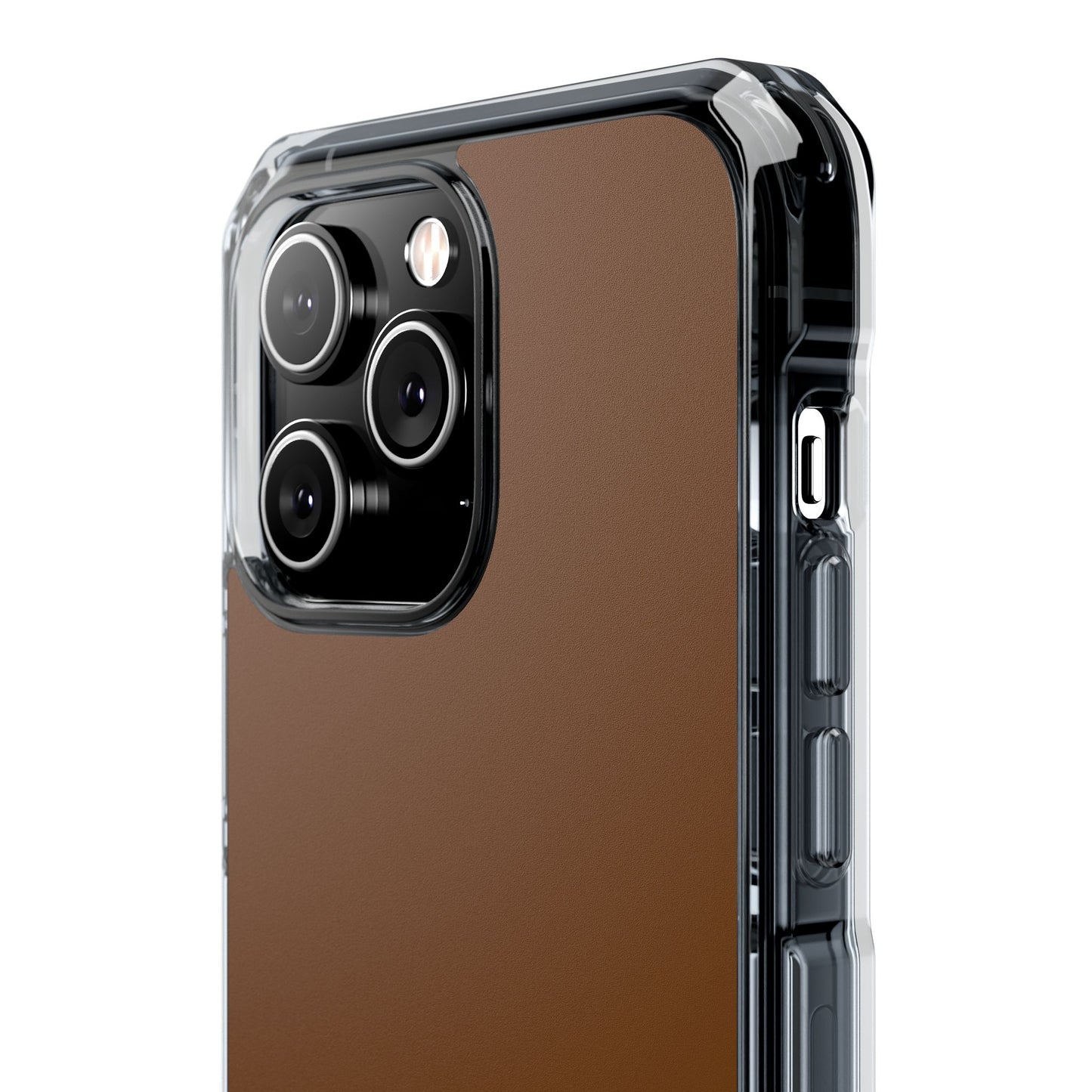 Brown  Clear Magnetic Impact Case — "Nothing stays the same forever"