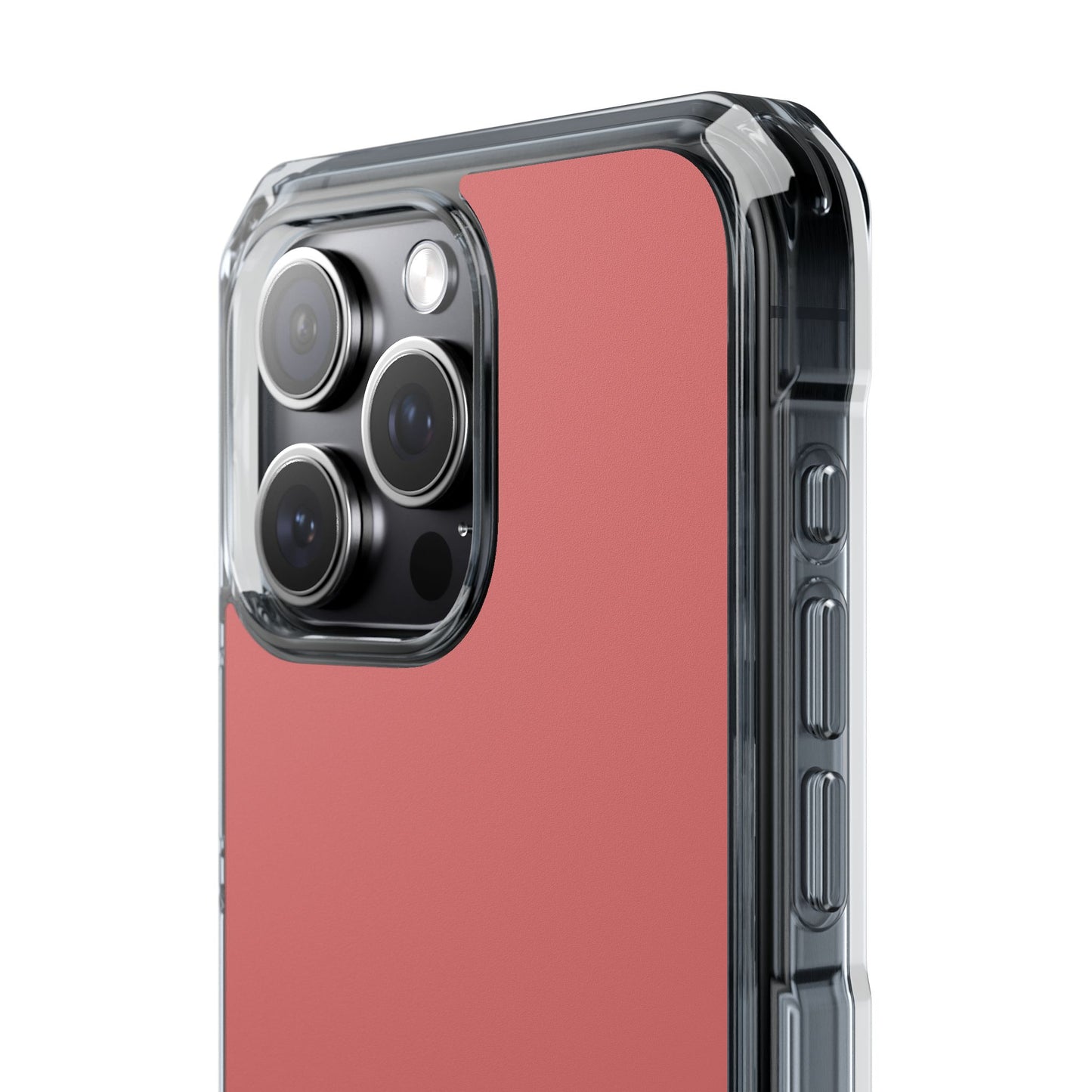 Salmon  Clear Magnetic Impact Case — "Nothing stays the same forever"