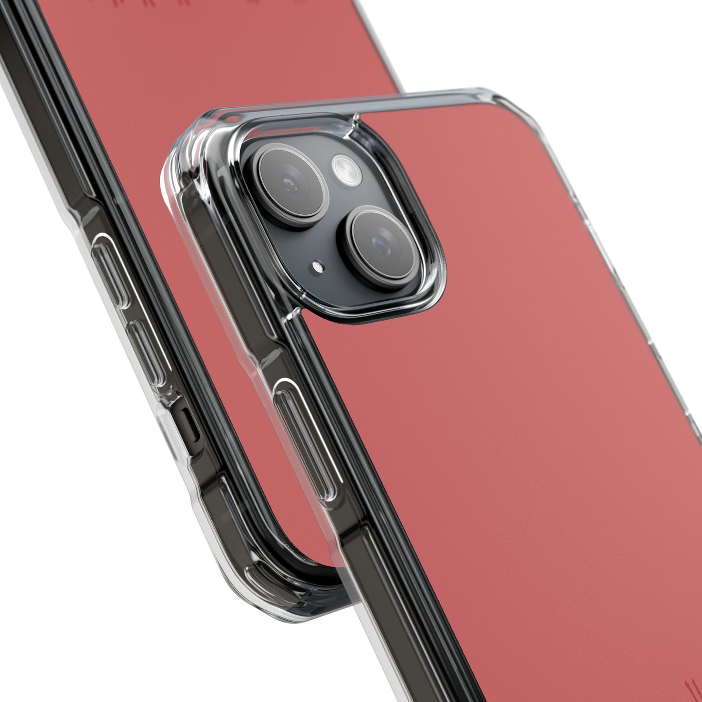 Salmon  Clear Magnetic Impact Case — "Nothing stays the same forever"