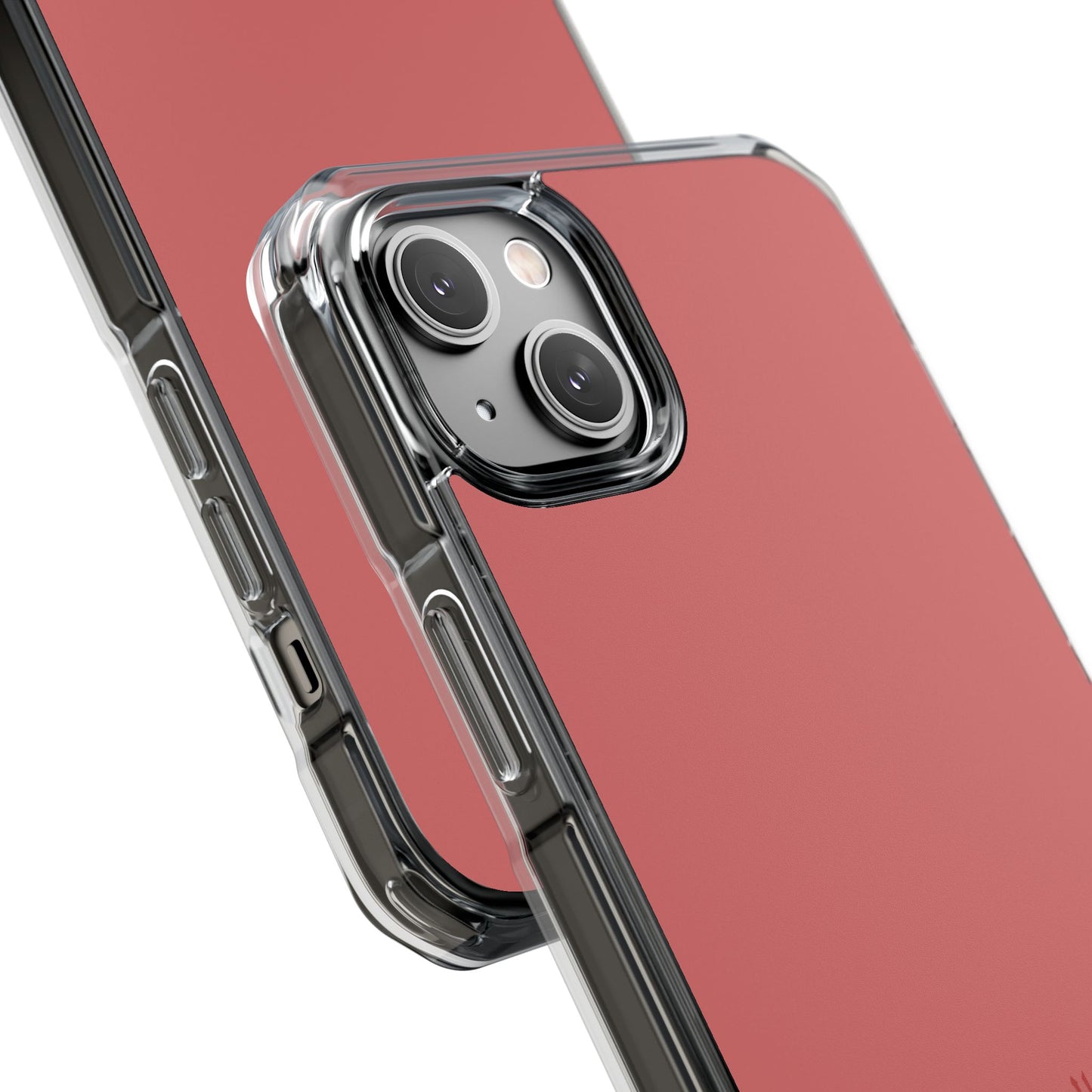Salmon  Clear Magnetic Impact Case — "Nothing stays the same forever"