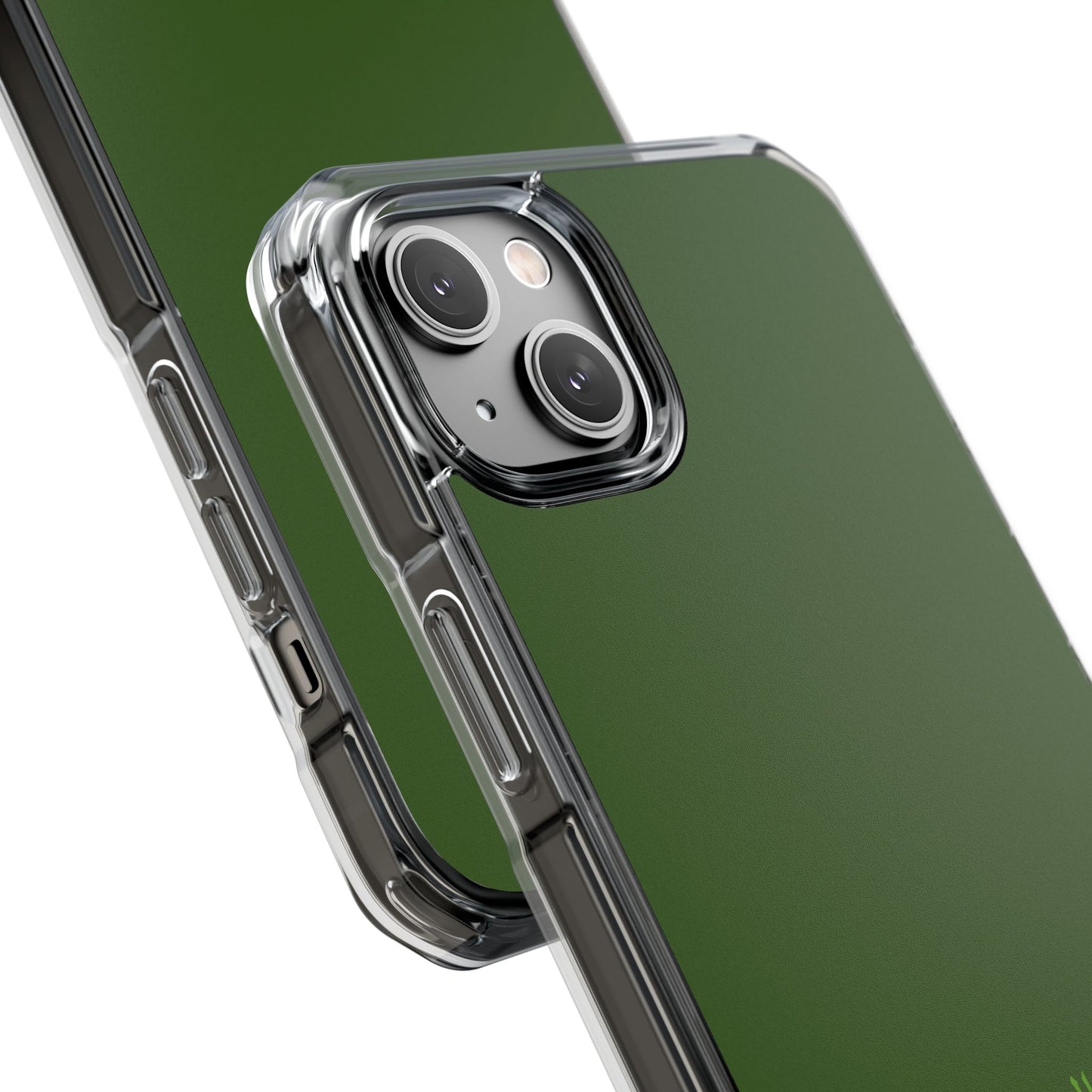 Green  Clear Magnetic Impact Case — "Nothing stays the same forever"