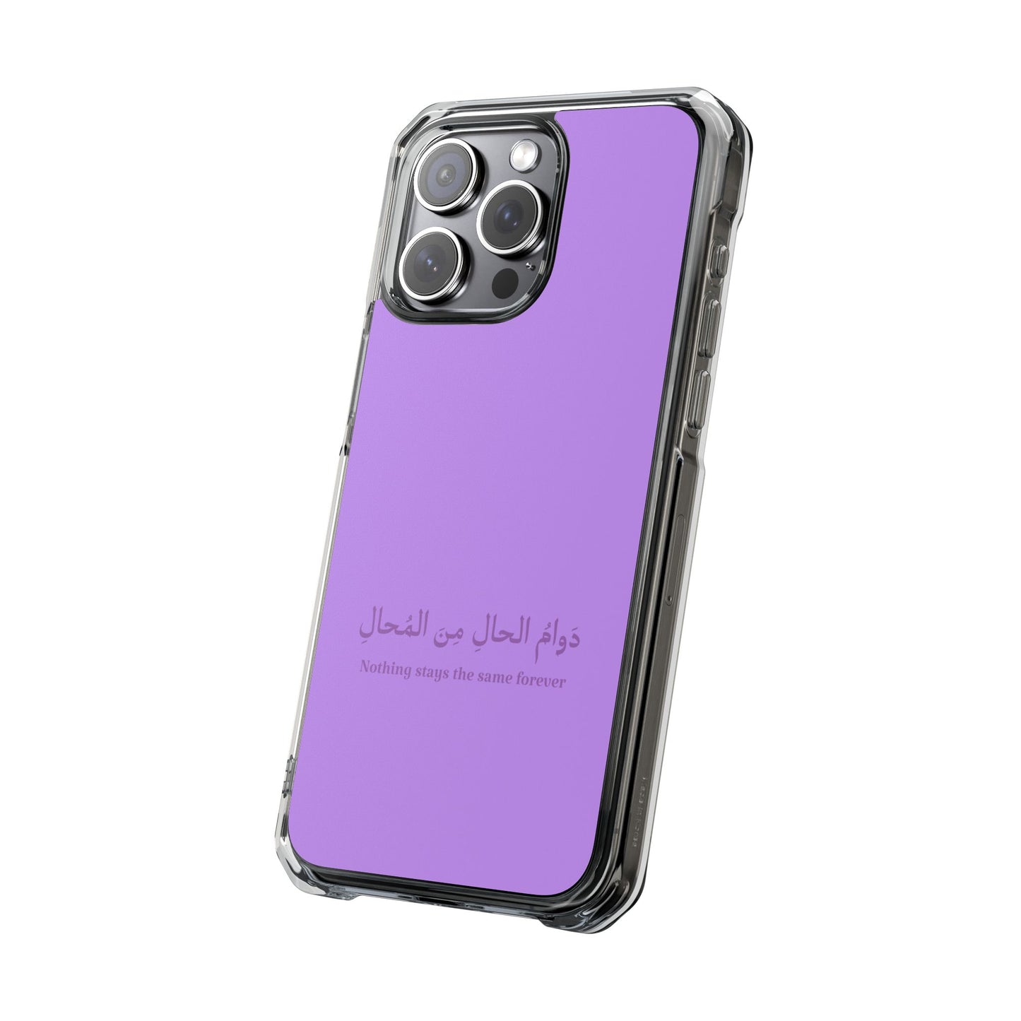 Lavender  Clear Magnetic Impact Case — "Nothing stays the same forever"