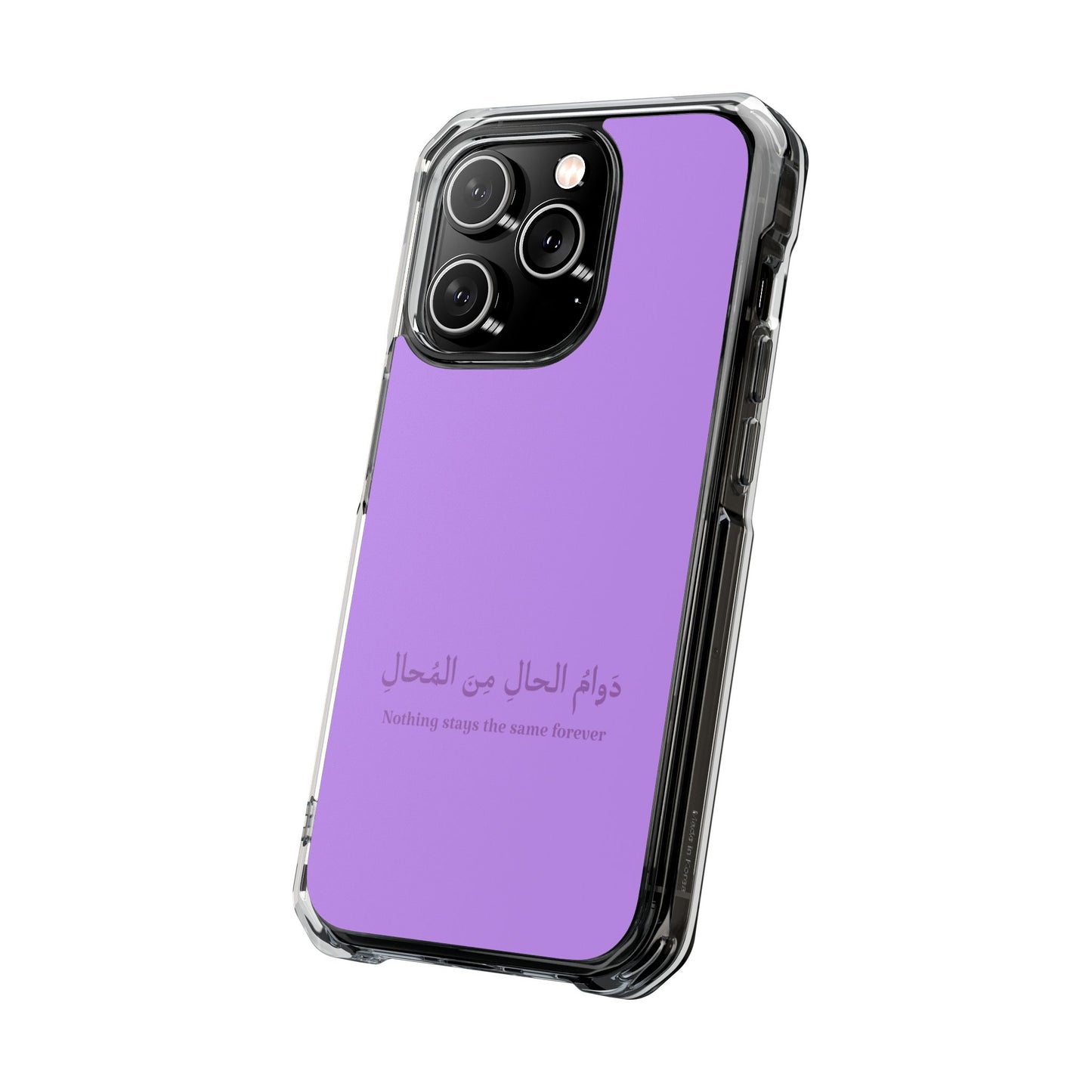 Lavender  Clear Magnetic Impact Case — "Nothing stays the same forever"
