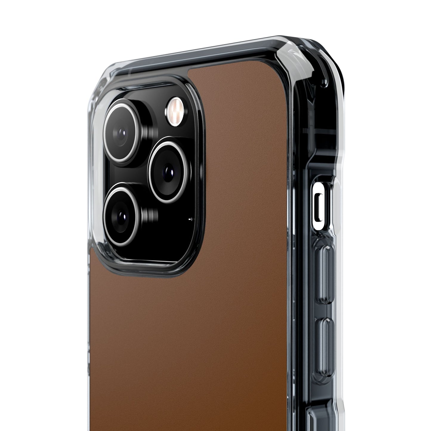 Brown Clear Magnetic Impact Case — "A person's intelligence lies in their ability to remain silent"
