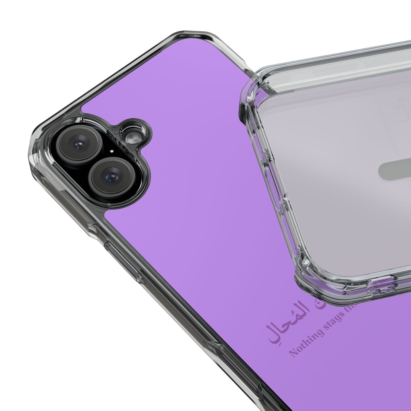 Lavender  Clear Magnetic Impact Case — "Nothing stays the same forever"