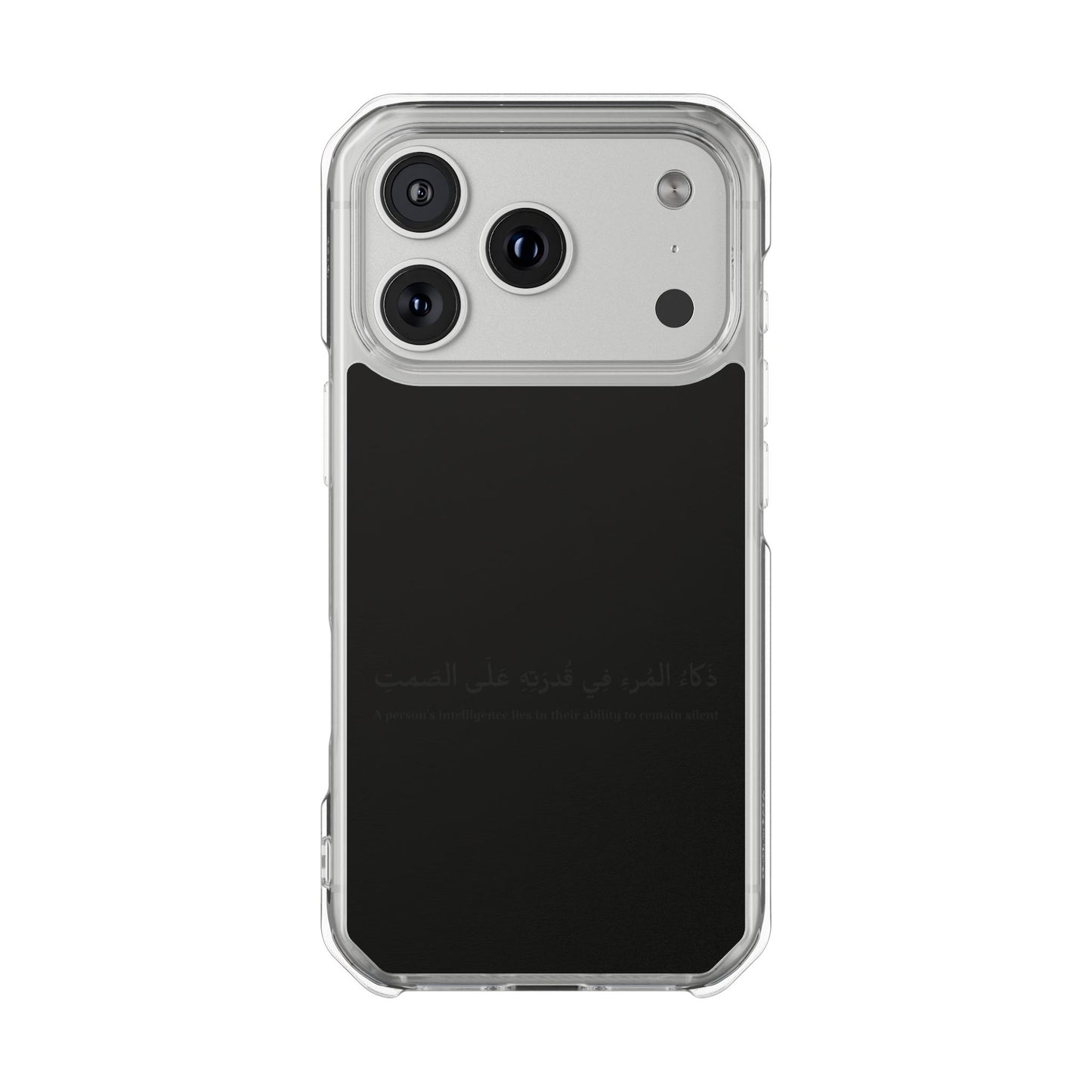 Black Clear Magnetic Impact Case — "A person's intelligence lies in their ability to remain silent"