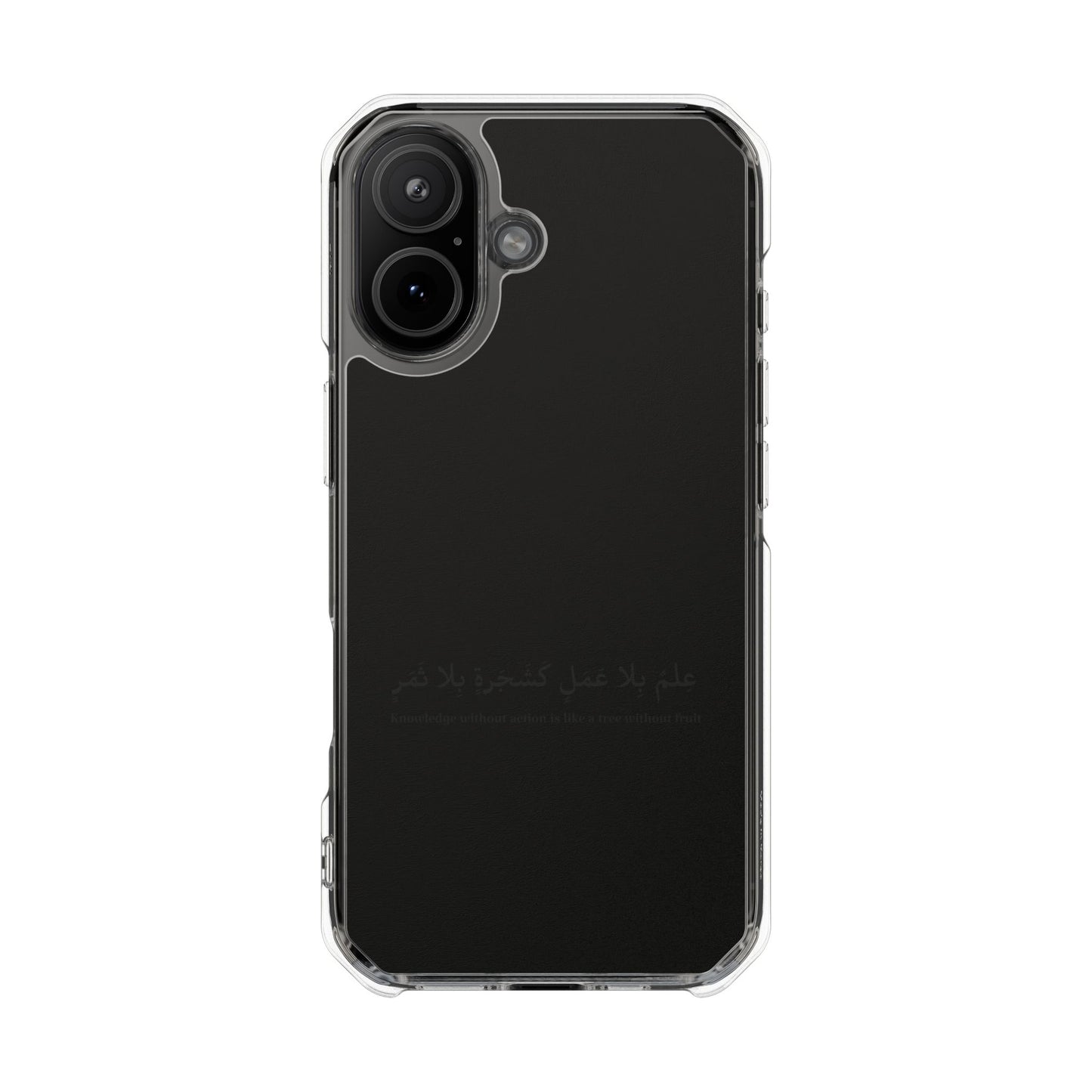 Black Clear Magnetic Impact Case — "Knowledge without action is like a tree without fruit"
