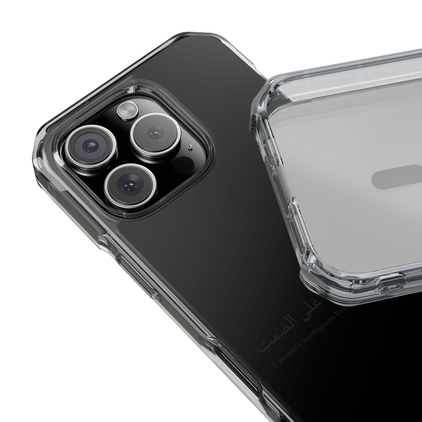 Black Clear Magnetic Impact Case — "A person's intelligence lies in their ability to remain silent"