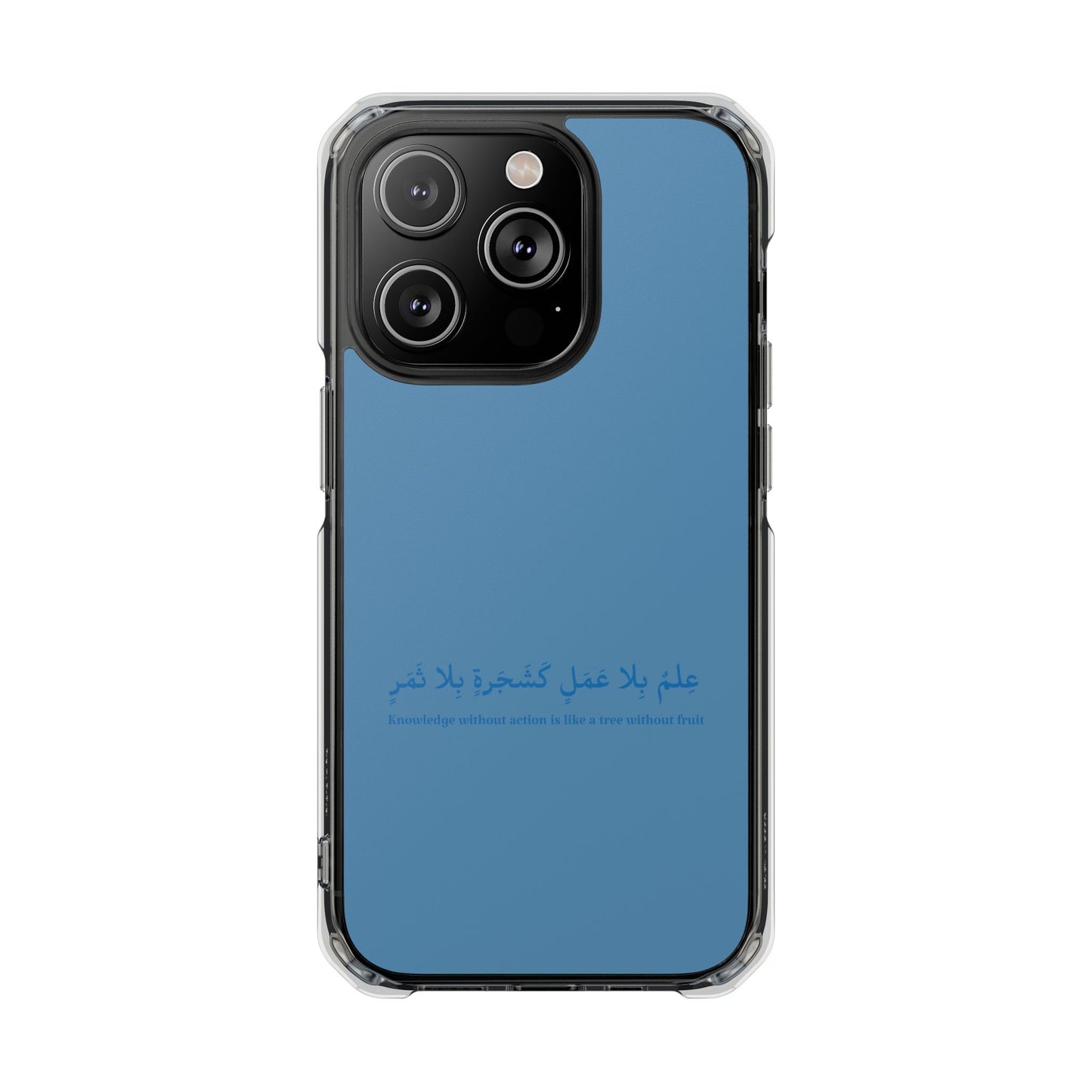 Babyblue Clear Magnetic Impact Case — "Knowledge without action is like a tree without fruit"