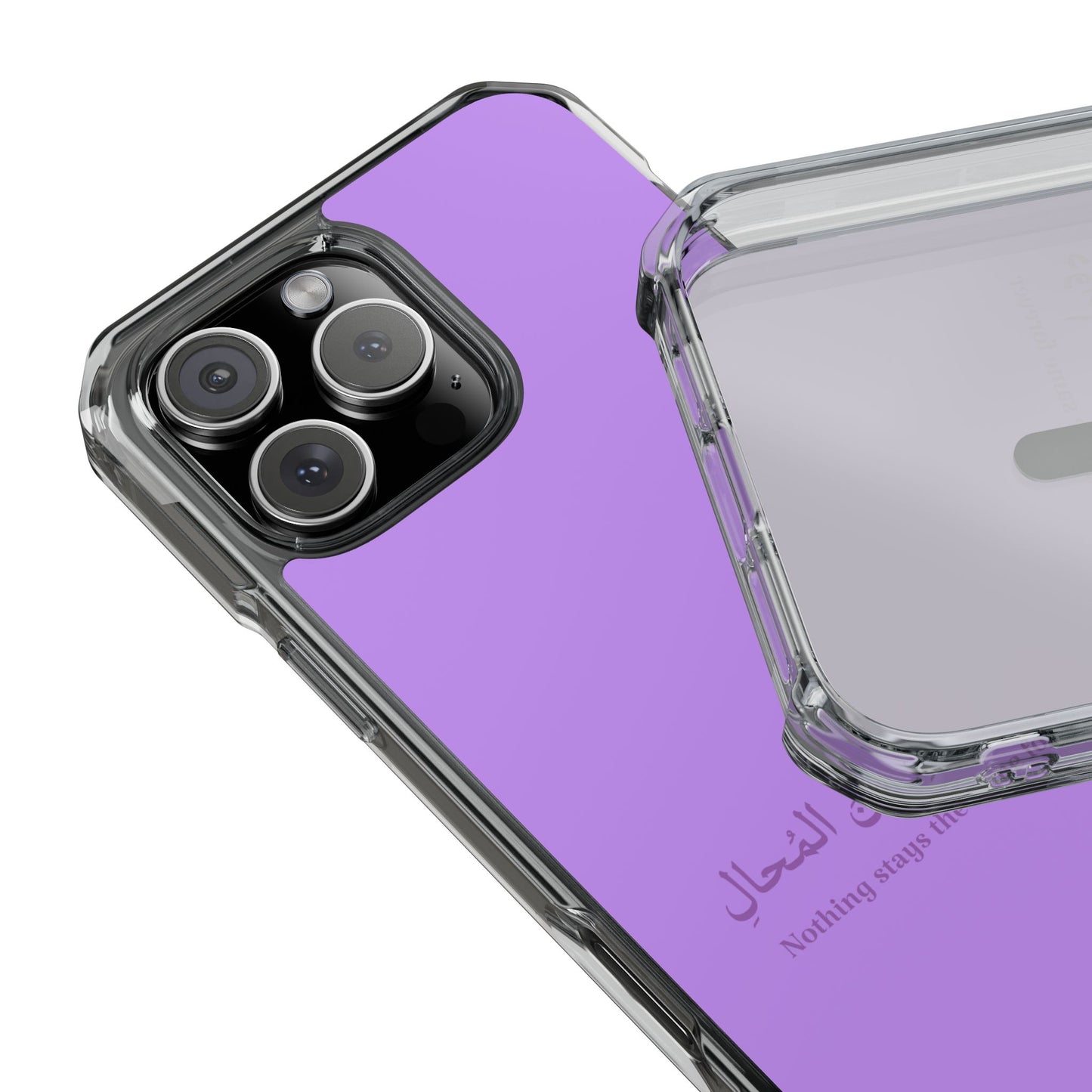 Lavender  Clear Magnetic Impact Case — "Nothing stays the same forever"
