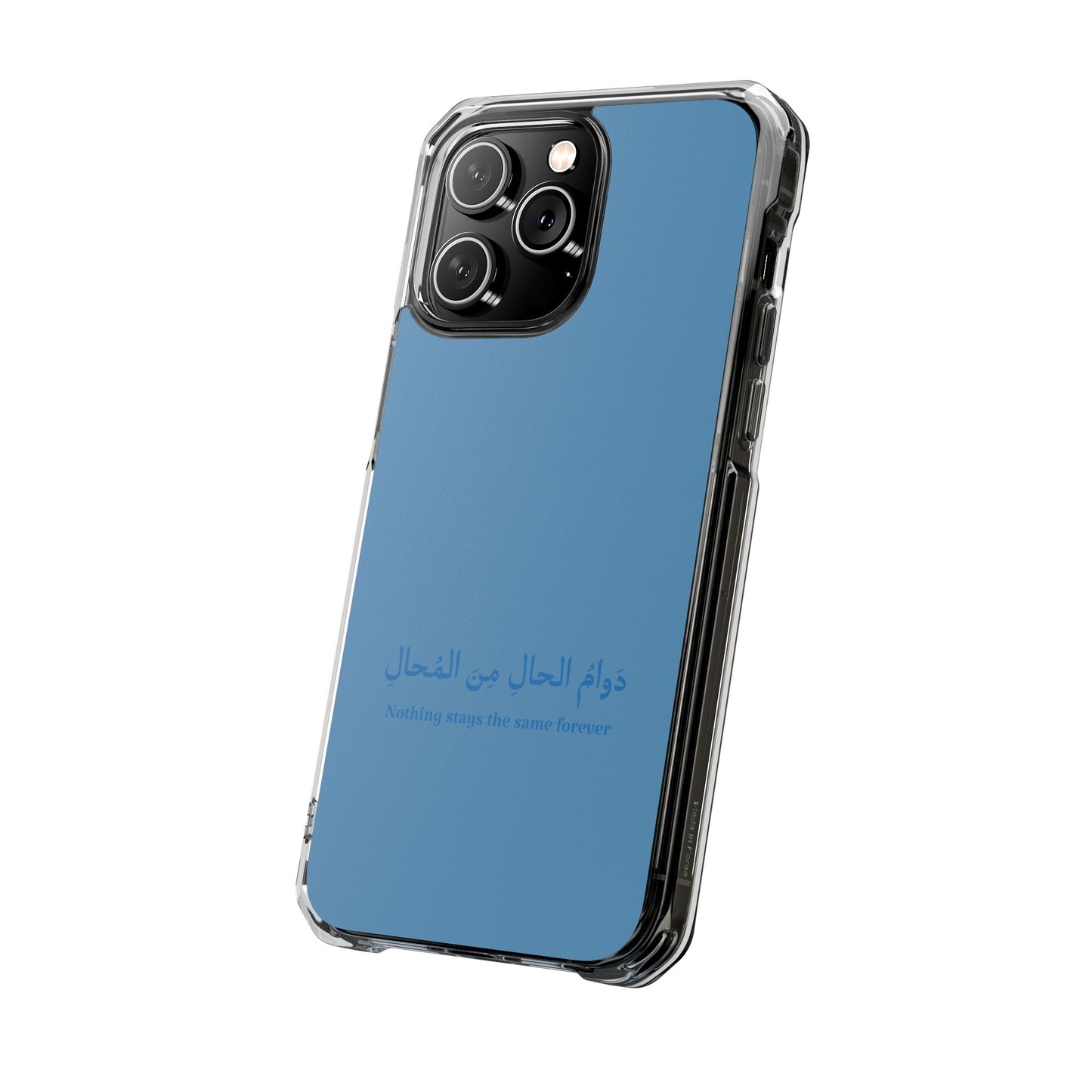 Babyblue  Clear Magnetic Impact Case — "Nothing stays the same forever"