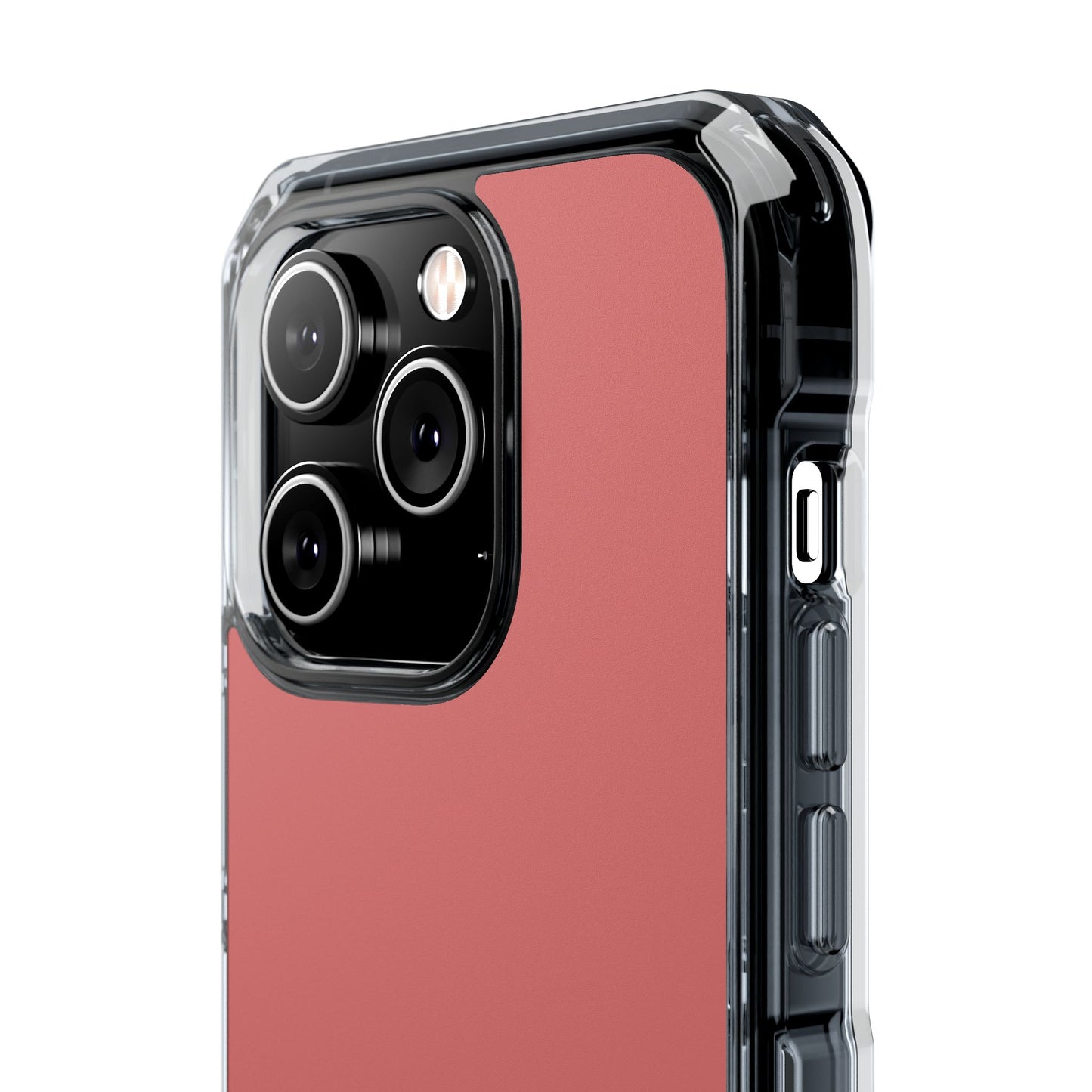 Salmon  Clear Magnetic Impact Case — "Nothing stays the same forever"