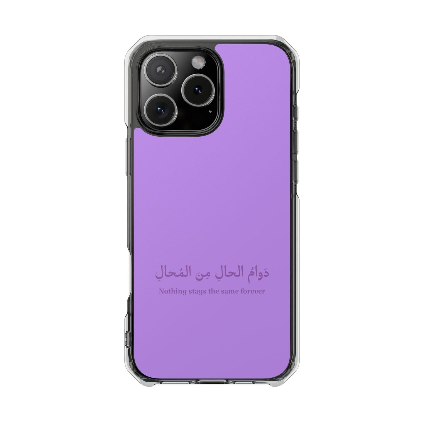 Lavender  Clear Magnetic Impact Case — "Nothing stays the same forever"