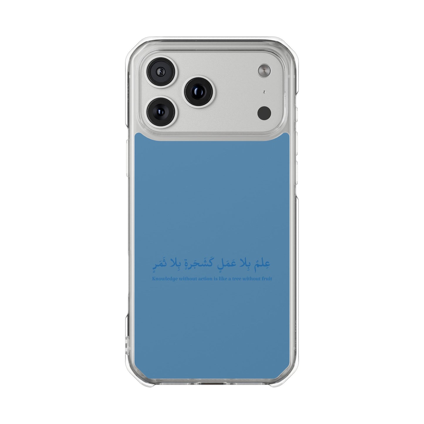 Babyblue Clear Magnetic Impact Case — "Knowledge without action is like a tree without fruit"