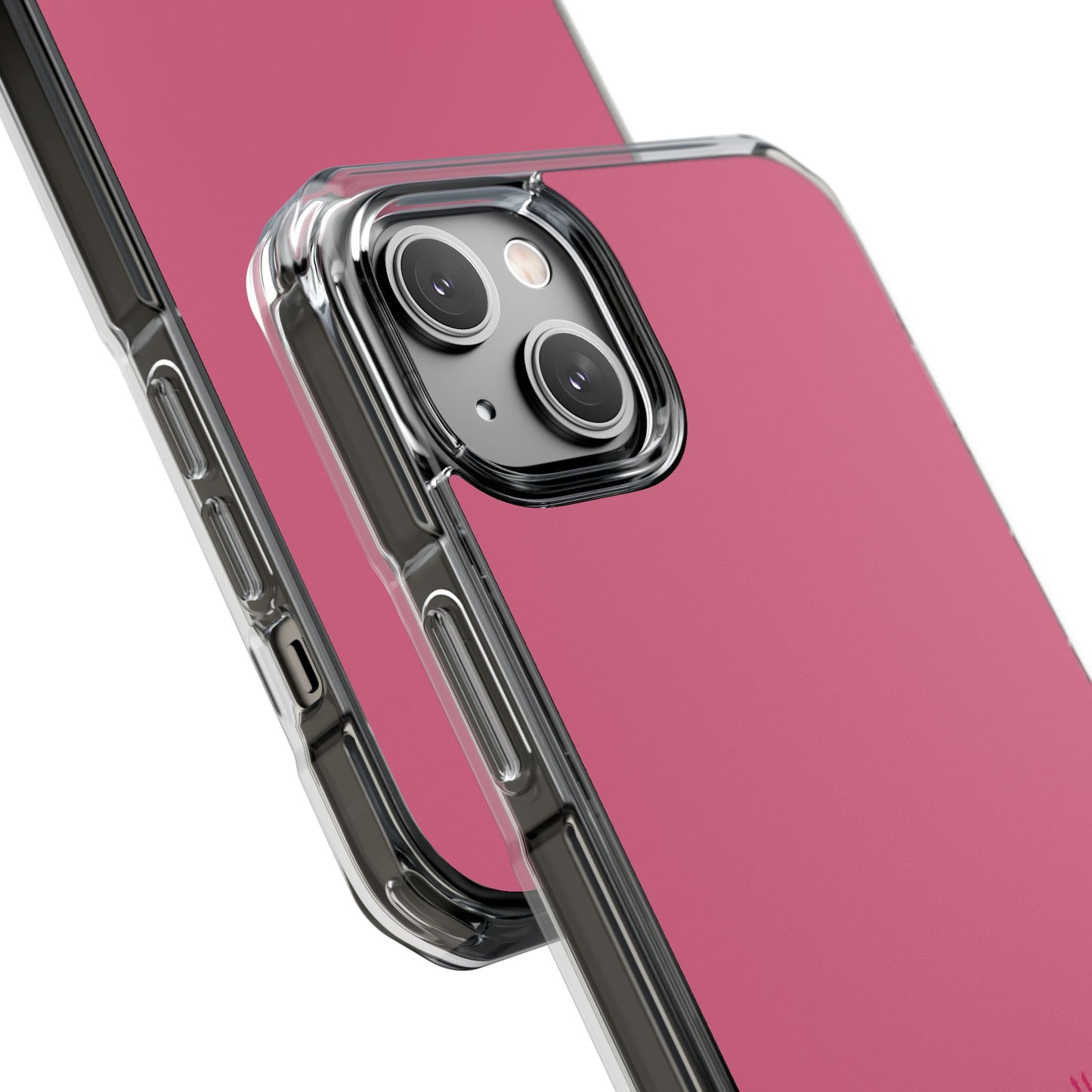 Pink  Clear Magnetic Impact Case — "Nothing stays the same forever"