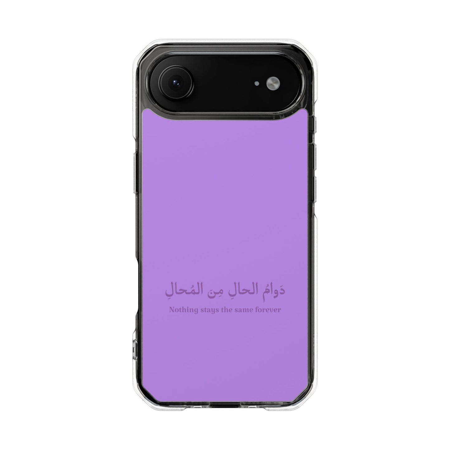 Lavender  Clear Magnetic Impact Case — "Nothing stays the same forever"