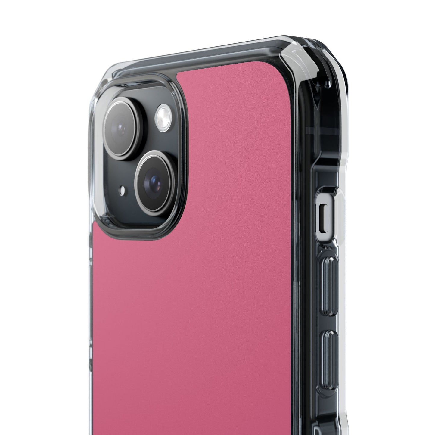 Pink  Clear Magnetic Impact Case — "Nothing stays the same forever"